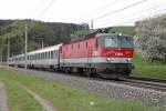 1144 113 (Sunny Boy) mit IC518 bei Niklasdorf am 16.04.2014.