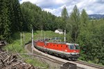 1144.033+122 befahren mit G-55501 den Bogen um die Kalte Rinne mit dem Ghega-Museum im Hintergrund am 30.7.16