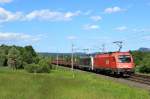 BB 1216 001 und 1216 025 ziehen einen Schrottzug von Villach Sd nach Tarvisio, Neuhaus an der Gail, 05.06.12