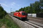 Durch Vaterstetten kam am 20.05.12 die 1216 022 mit einem EC Richtung Innsbruck.