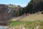 1216 ... mit einem EC nach Verona bei St. Jodok auf der Brenner-Nordrampe - 18/04/2013