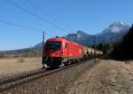 1216 004 mit einem Schlammkreidezug am 02.04.2012 bei Finkenstein.