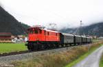 GEG BB 1245.518 vor Sonderzug Mittenwald - Innsbruck anlsslich des Streckenjubilums 100 Jahre Mittenwaldbahn, KBS 410 Garmisch-Partenkirchen - Innsbruck, fotografiert in Scharnitz am 30.09.2012