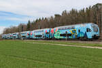 4010 028 die  Klima-Westbahn  aus München nach Wien am 27.03.2024 bei Eglharting.