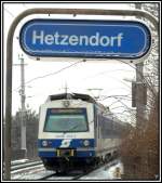 4020 263 auf dem Weg nach Gnserndorf am 26.2.2006 bei der Einfahrt in Wien - Hetzendorf.