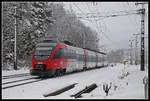 4024 040 fährt am 12.12.2018 in den Bahnhof Wartberg im Mürztal ein.