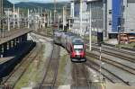 BB-Talenttriebwagen 4024 verlt gerade Salzburg-Hbf. in Richtung Schwarzach. 18.08.08