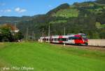 4024 006-1 als S3 5074 Berchtesgaden Hbf. - Saalfelden kurz vor dem Esig von St.Johann im Pongau,zwischen Mitterberghtten und ... (sterreichurlaub 15.08.09)