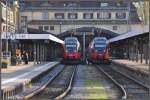 4024 035-0 und 4024 001-2 verkehren als S1 von Lindau Hbf nach Bregenz und weiter nach Feldkirch und Bludenz. (05.11.2013)