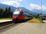 Hier noch ein Nachschuss des 4024 117-6 als R 4864 (Spittal-Millstättersee - Lienz) bei der Abfahrt in Greifenburg-Weißensee.