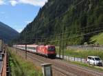 Italien 1216 014/E190 014 EC Verona - München am Grenzübergang Brenner/Brennero 14.09.2014