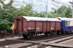 A-KSE 40 81 9408 121-7 Materialwagen (ex Tms) am 01.Oktober 2022 im Bahnhof Jedlersdorf.