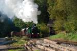 BR 392.2530, als WTK 4  04.10.2009 vor einem Gterzug mit Personenbefrderung (GmP)auf ihrer  Hausstrecke  von Timelkam nach Ampflwang, kurz vorm Sgewerk.