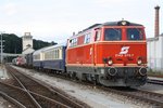 NLB 2143 070-7 ist am 18.September 2016 mit dem SGAG 96976 in St.Pölten-Alpenbahnhof angekommen.