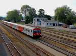 80 73 024-6, geschoben von 2016 076, bilden aufgrund der Streckensperre zwischen Mining u.