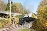 Beim Personenzug Steyr - Grünburg wurde am 26.10.18 im Vorspannbetrieb gefahren - die Aufnahme entstand kurz vor dem Erreichen der Endstation Grünburg