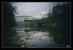 Steyrbrücke - Die ÖGEG Dampflok 498.04, dampft mit einem Adventzug durch das Steyrtal, von Steyr nach Grünburg.