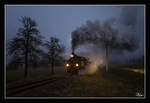 Ghost train - Die ÖGEG Dampflok 498.04, dampft mit einem Adventzug durch das Steyrtal, von Steyr nach Grünburg.