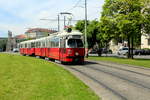 Wien Wiener Linien SL 6 (E1 4505 + c4 1301) VI, Mariahilf, Linke Wienzeile am 11.