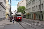 Wien Wiener Linien SL 5 (E1 4542 + c4 1364) VII, Neubau, Kaiserstraße / Neustiftgasse (Hst.