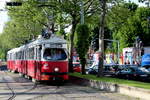 Wien Wiener Linien SL 5 (E1 4801 + c4 1321) VII, Neubau, Neubaugürtel am 11.