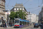 B1 766 auf der Linie 38 in der Haltestelle Spitalgasse/Währinger Straße, 06.05.2017