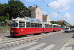Wien Wiener Linien SL 49 (E1 4549 + c4 1367) XIV, Penzing, Oberbaumgarten, Hütteldorfer Straße / Linzer Straße (Hst. Baumgarten) am 26. Juli 2016.