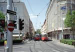 Wien Wiener Linien SL O (E1 4525) / SL 1 (c4 1366 + E1 4826) III, Landstraße, Radetzkystraße / Radetzkyplatz am 3.