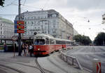 Wien Wiener Linien SL 1 (E1 4511 + c3 1211) I, Innere Stadt, Schottentor am 4.