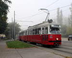 Wien Wiener Linien SL 6 (E1 4524 + c4 1308) XI, Simmering, Kaiserebersdorf, Pantucekgasse am 16.