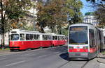 Wien Wiener Linien SL D (E2 4320 + c5 1478 / B1 787) I, Innere Stadt, Universitätsring / Oper / Mölker Bastei am 15.