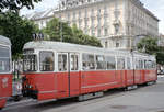 Wien Wiener Linien SL 1 (E1 4511 + c3 1211) I, Innere Stadt, Franz-Josefs-Kai / Schottenring am 6.