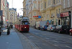 Wien Wiener Linien SL 49 (E1 4558 + c4 1360) VII, Neubau, Siebensterngasse / Mondscheingasse am 19.