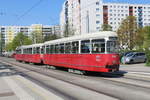 Wien Wiener Linien SL 26 (c4 1342 + E1 4782) XXII, Donaustadt, Zanggasse am 19.