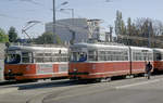 Wien Wiener Linien SL 31 (E1 4780) / SL 31 (E1 4818 + c4 1317) XXI, Floridsdorf, Stammersdorf, Bahnhofplatz am 22.