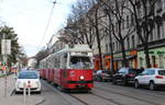 Wien Wiener Linien SL 49 (E1 4542 (Bombardier-Rotax 1975)) XIV, Penzing, Breitensee / Penzing, Hütteldorfer Straße / Lotte-Lenya-Platz am 13.