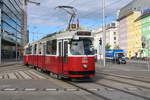 Wien Wiener Linien SL 18 (E2 4052 (SGP 1985)) Quartier Belvedere / Wiedner Gürtel / Arsenalstraße / Landstraßer Gürtel / Prinz-Eugen-Straße am 10.