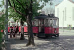 Wien Wiener Stadtwerke-Verkehrsbetriebe (WVB) SL 231 (M 4009 (Grazer Waggonfabrik 1927)) XXI, Floridsdorf, Großjedlersdorf (Endstation) am 30. April 1976. - Scan eines Farbnegativs.
Film: Kodak Kodacolor. Kamera: Minolta SRT-101.