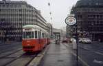 Wien Wiener Linien SL 5 (c3 1241 (Lohnerwerke 1961)) IX, Alsergrund, Friedensbrücke am 19. März 2000. - Scan eines Diapositivs. Film: Kodak Ektachrome ED 3. Kamera: Leica CL. 