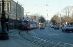 Wien WVB SL BK (E1 4489) Burgring / Opernring im Dezember 1980.