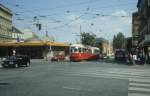 Wien WVB SL O (E 4412) Ungargasse / Rennweg (Schnellbahnhof Rennweg) im Juli 1992.