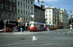 Wien WVB SL 71 (E2 4014) Rennweg / Fasangasse im Juli 1992.