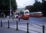 Wien WVB SL 2 (E1 4863) / SL D (c3 1190) Bellaria / Dr.-Karl-Renner-Ring im August 1994.