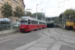 Wien Wiener Linien SL 6 (E1 4510 (Lohner 1972) + c3 1207 (Lohner 1960)) Margaretengürtel / Siebenbrunnengasse am 12.