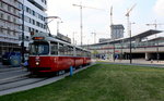 Wien Wiener Linien SL D (E2 4006 + c5 1406) X, Favoriten, Alfred-Adler-Straße (Endstation) am 27.