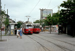 Wien WVB SL 18 (E1 4749) / SL 8 (c3 1344) Neubaugürtel (Hst.