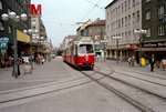 Wien WVB SL 67 (E2 4039) X, Favoriten, Favoritenstraße im Juli 1982.