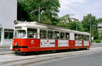 Wien WVB SL 10 (E 4446 (Lohnerwerke 1964)) XVI, Ottakring, Sandleitengasse im Juli 1992.