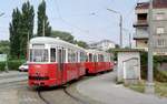 Wien WVB SL 21 (c3 1194 (Lohnerwerke 1960)) II, Leopoldstadt, Wehlistraße (Endstation Stadlauer Brücke) im Juli 1992.