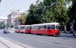 Wien WVB SL 2 (E1 4849 (SGP 1975) + c4 1349 (Bombardier-Rotax 1976)) I, Innere Stadt, Parkring / Weiskirchnerstraße (Hst.